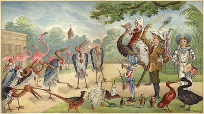 Children Addressing the Birds in the Zoo by Richard Andre